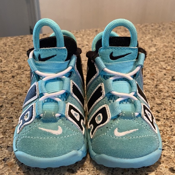 Size 4C Nike Air More Uptempo Light Aqua (TD) - Picture 3 of 11